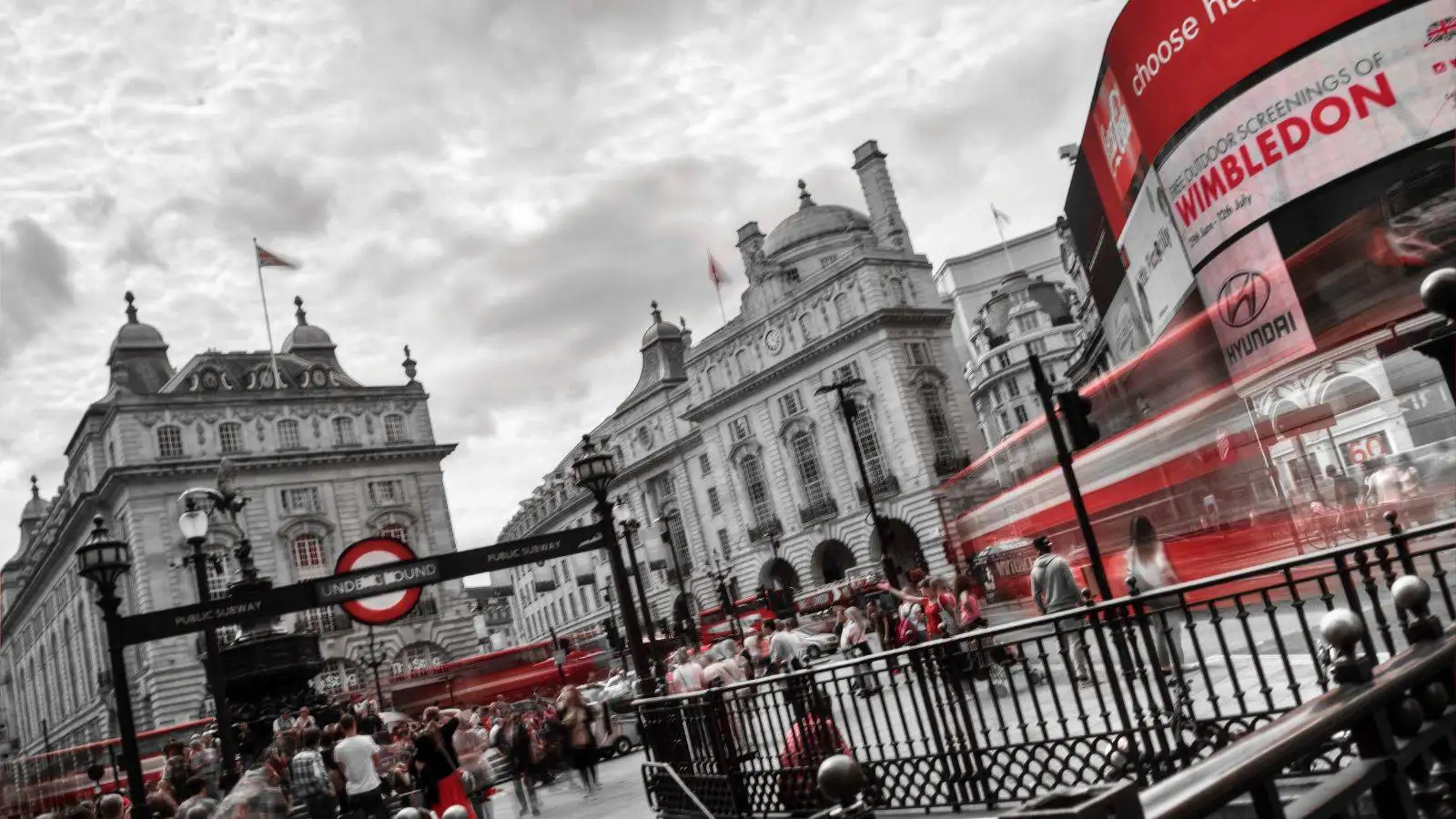 Piccadilly Circus London Underground sign with crowds showing UK destination appeal central to UK visitor visa refusal prevention 2025 strategies