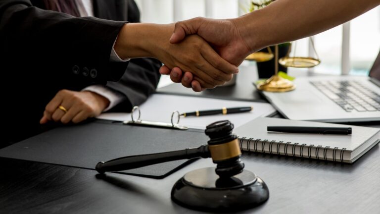 Immigration solicitor handshake with client representing UK immigration regularisation options 2025 legal assistance