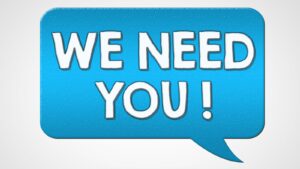 Blue speech bubble with "We Need You" message representing UK shortage occupation list 2025 recruitment demand and special visa benefits for essential workers