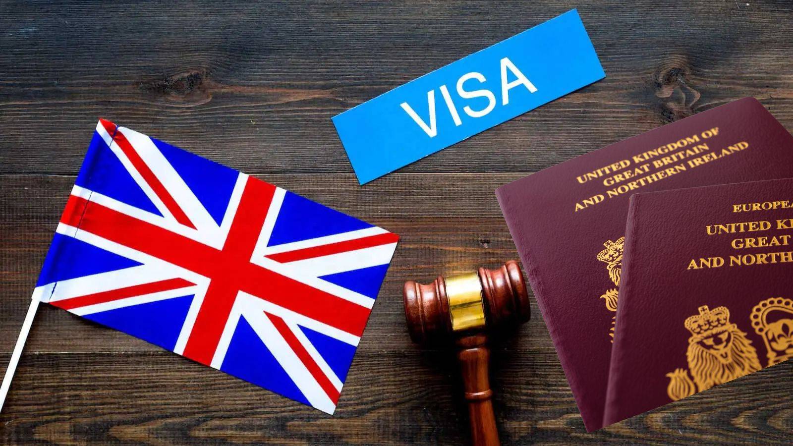 UK flag with legal gavel UK passport and visa text representing comprehensive UK visa appeal rights 2025 framework and immigration tribunal procedures