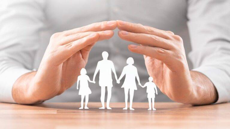 Protective Hands Sheltering Family Silhouettes Representing 7 Years Child Immigration Rule 2026 Uk Private Life Protection