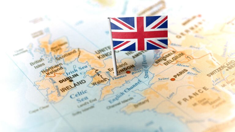 UK map with Union Jack flag overlay representing habitually resident meaning UK 2025 legal requirements for international families