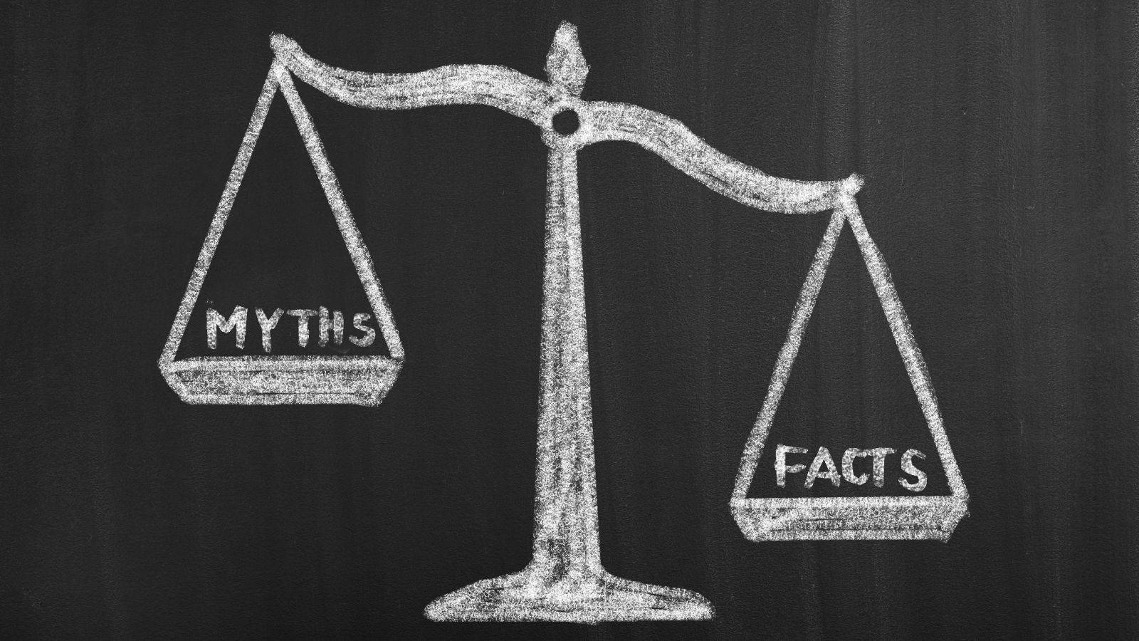 Scales of justice showing myths versus facts representing fact finding hearings children cases UK 2025 court procedures