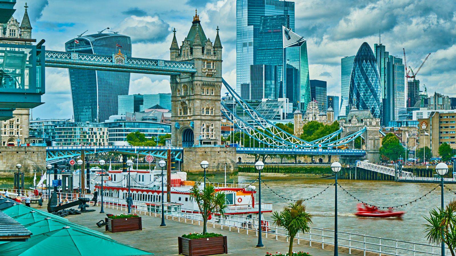 Tower Bridge and London financial district skyline representing why invest in the UK opportunities combining heritage stability with modern finance