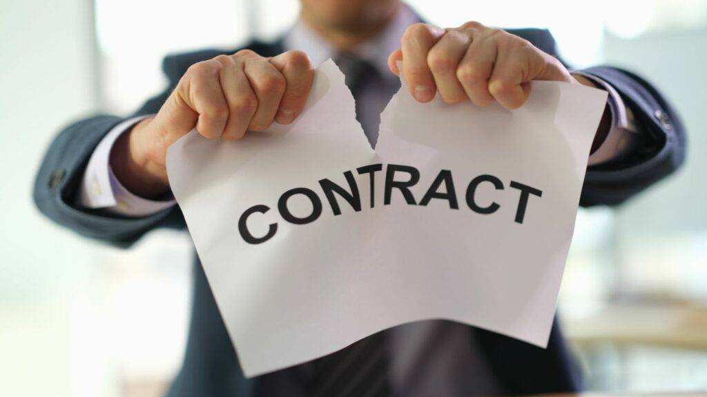 Employee tearing up settlement agreement to end employment contract.