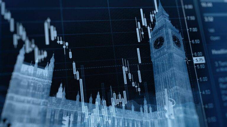 Stock market chart with Big Ben – symbolising UK investor immigration reform