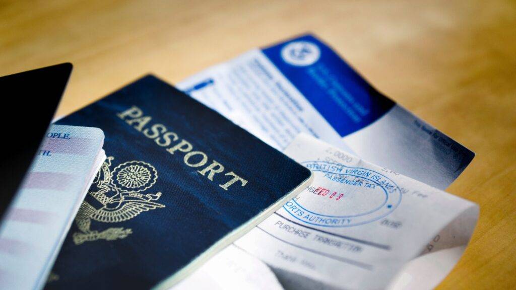 Immigration passport with official stamps representing EU Settlement Scheme late application documentation and evidence requirements