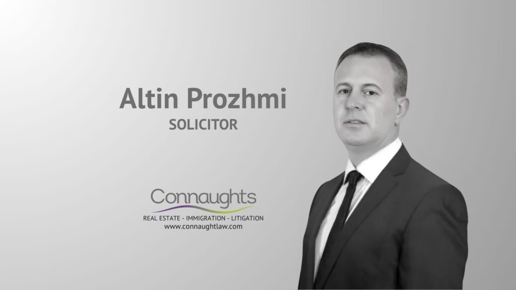 Altin Prozhmi Solicitor immigration law specialist Connaught Law professional headshot