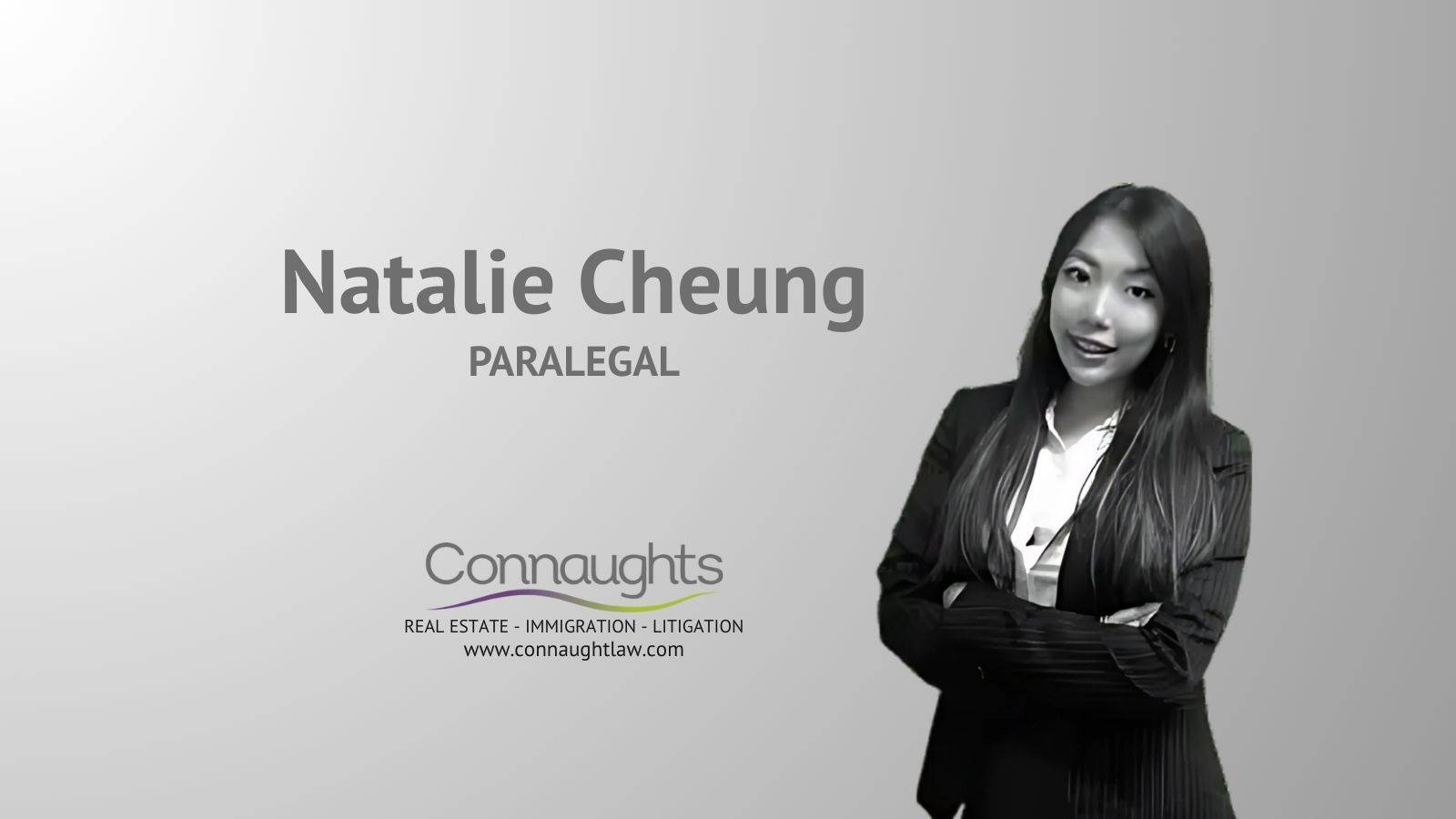 Natalie Cheung litigation paralegal Connaught Law professional headshot business attire