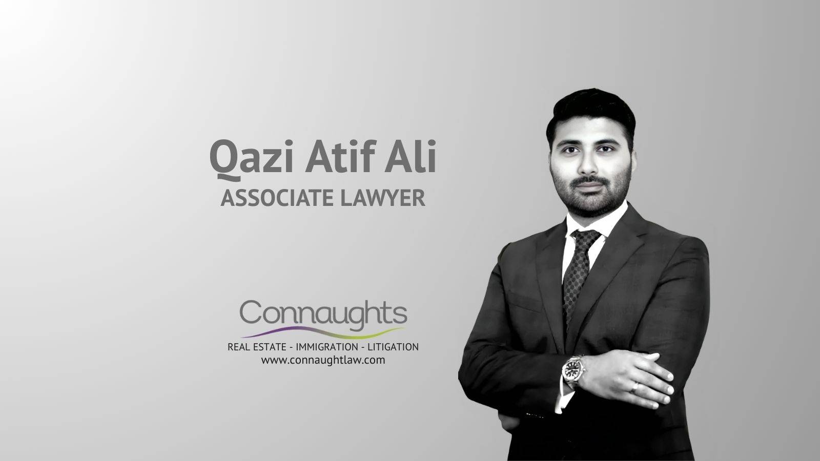 Qazi Atif Ali Associate Lawyer immigration human rights specialist Connaught Law professional headshot
