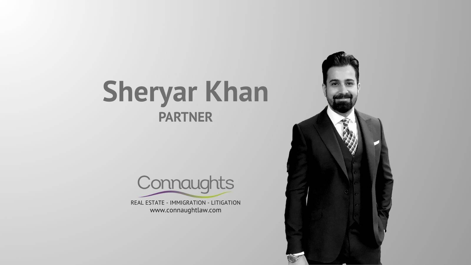 Sheryar Khan UK Immigration Partner Connaught Law professional headshot immigration solicitor London