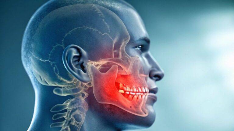 X-ray visualization of broken jaw injury showing fracture location representing broken jaw compensation claims UK 2026 assessment