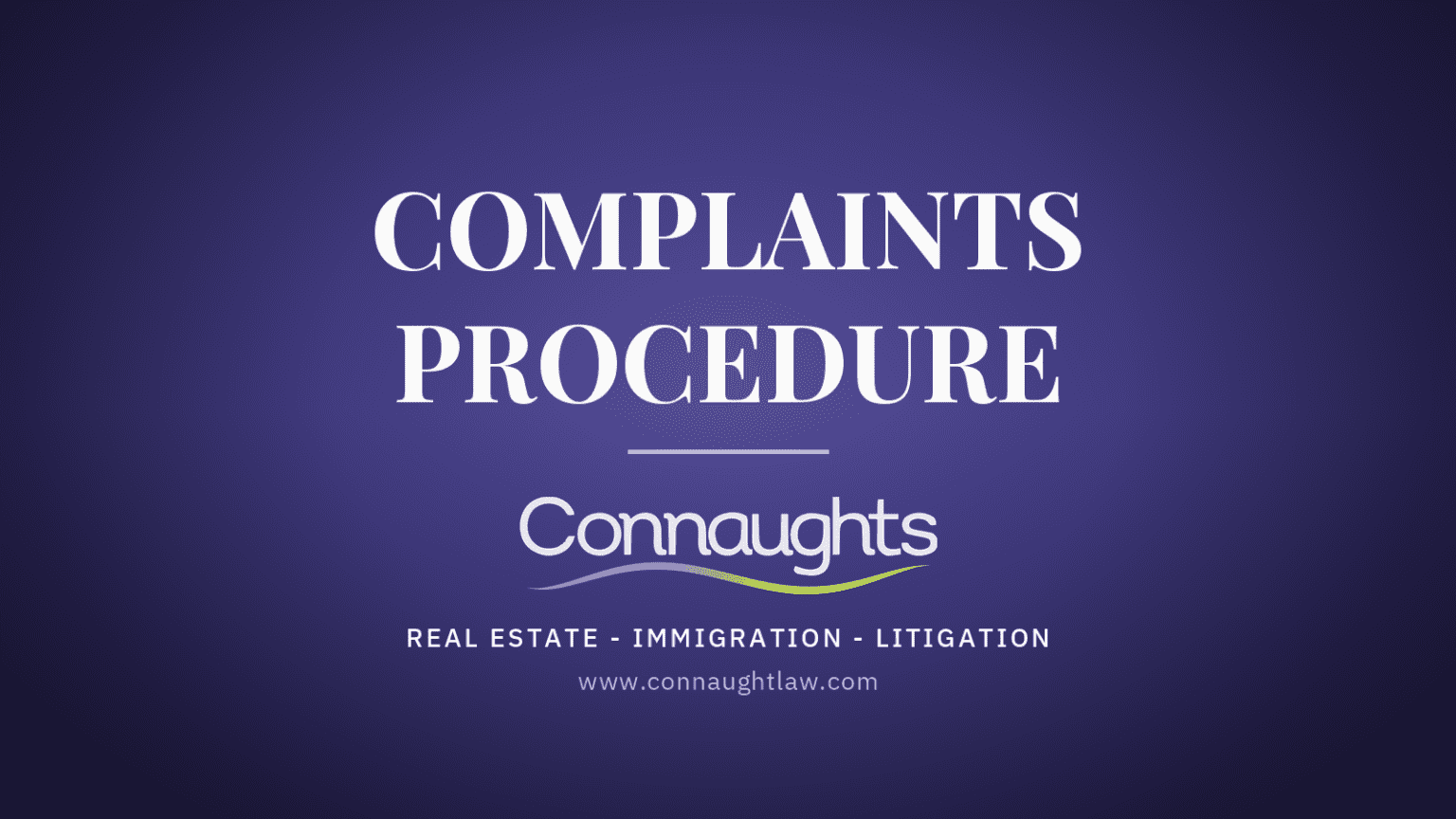 Complaints Procedure — Connaught Law