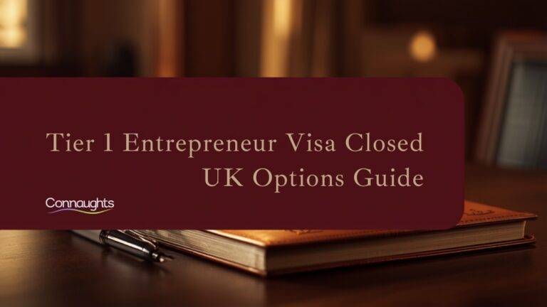 Leather business portfolio and pen on a boardroom desk representing the Tier 1 Entrepreneur visa closed and remaining UK options