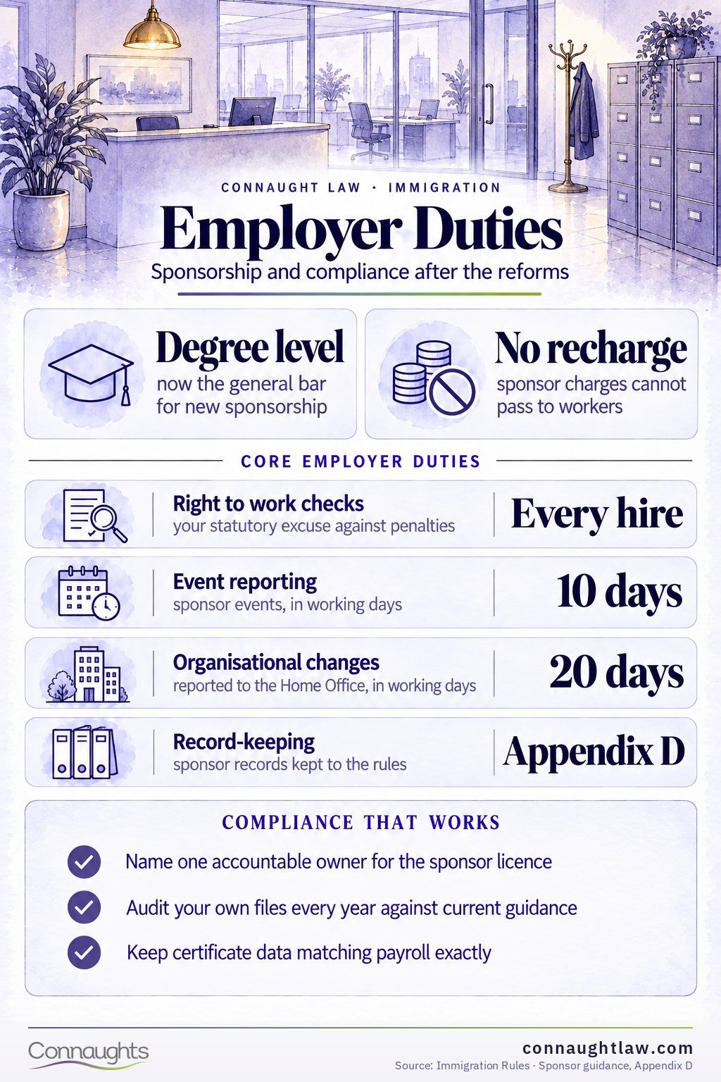 Immigration White Paper infographic — which employer measures are in force and which are proposed