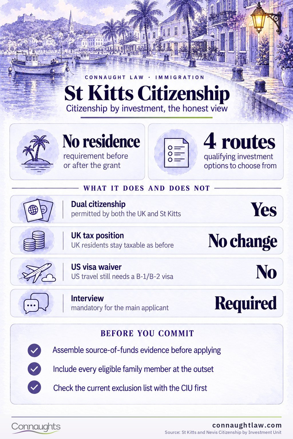 St Kitts Citizenship St Kitts and Nevis citizenship by investment infographic — the 2026 entry figures