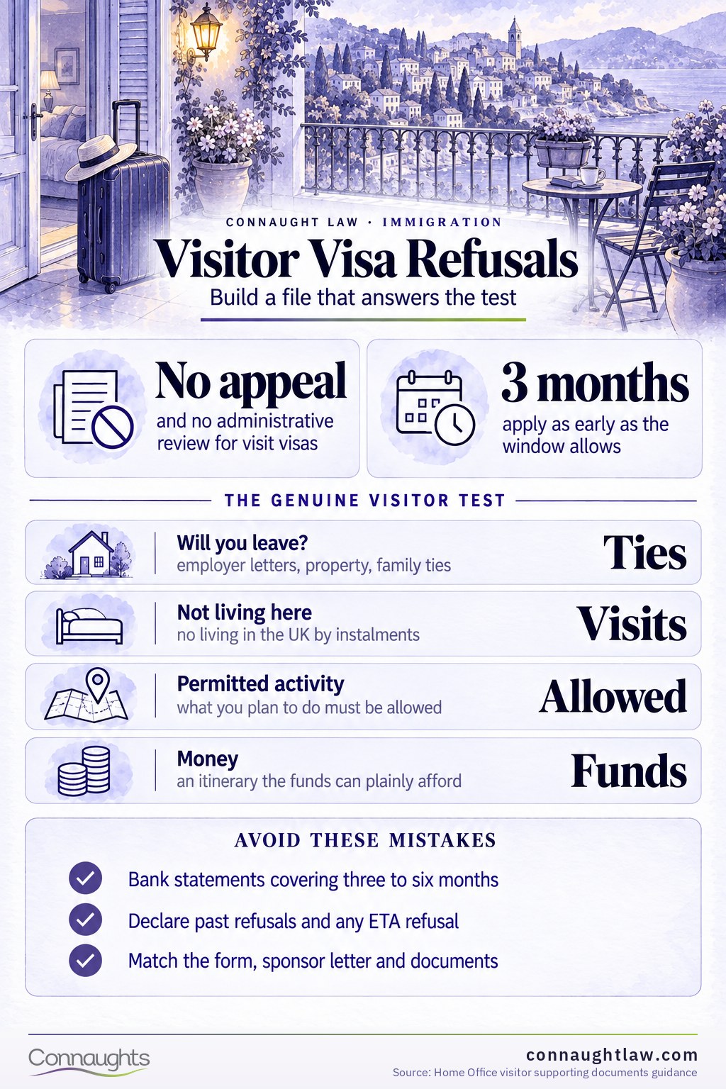 UK Visa Refusal Rate by Country 2026 infographic — where refusal concentrates